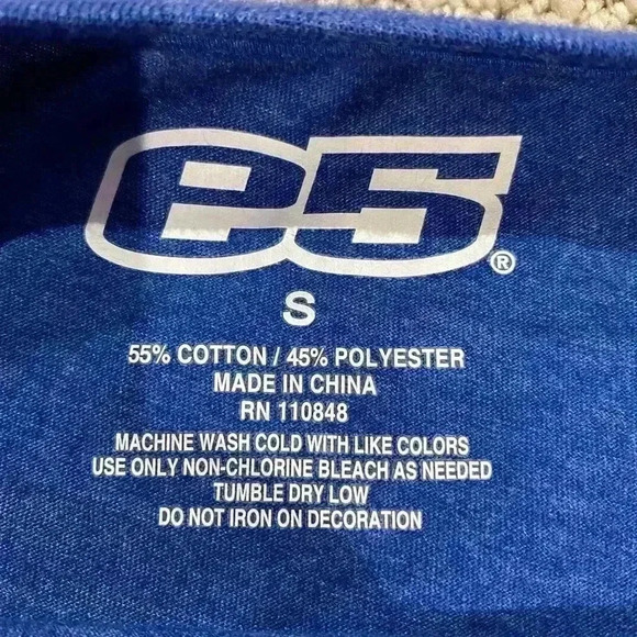 Kansas Jayhawks t shirt brand E5 size Small color Blue - Picture 3 of 4